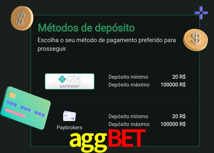 O cassino aggbet oferece uma grande variedade de métodos de pagamento